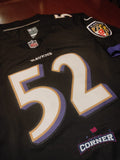 X Jersey Ravens de Baltimore Cuervos Negra R. Lewis #52