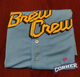 X X Jersey Brewers Cerveceros de Milwaukee City Connect Azul Brew Crew