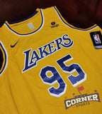 X X Jersey Lakers de Los Angeles Amarillo Toscano #95