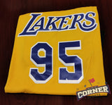 X X Jersey Lakers de Los Angeles Amarillo Toscano #95