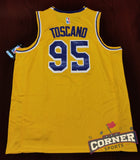 X X Jersey Lakers de Los Angeles Amarillo Toscano #95