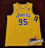 X X Jersey Lakers de Los Angeles Amarillo Toscano #95