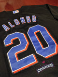 X Jersey Mets de New York Negro Alonso #20