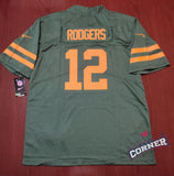 X Jersey Packers de Green Bay Verde Rush Rodgers #12