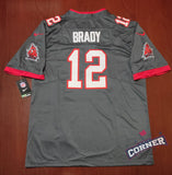 X X Jersey Bucaneros de Tampa Bay Gris Brady #12