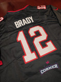 X X Jersey Bucaneros de Tampa Bay Gris Brady #12