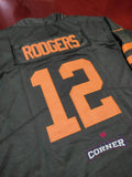 X Jersey Packers de Green Bay Verde Rush Rodgers #12
