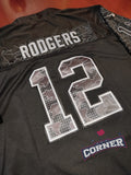 X Jersey Packers de Green Bay Negro Rodgers #12