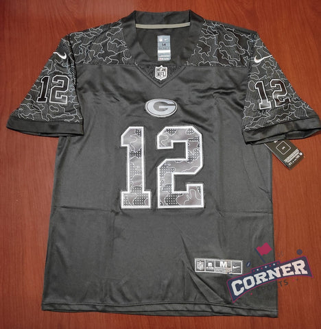 X Jersey Packers de Green Bay Negro Rodgers #12