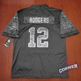 X Jersey Packers de Green Bay Negro Rodgers #12