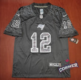 X X Jersey Bucaneros de Tampa Bay Negra Brady #12