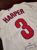 Jersey Phillies de Philadelphia Crema Harper #3