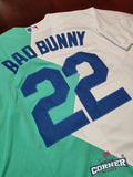 Jersey Dodgers de Los Angeles Bicolor Bad Bunny Juego de Celebridades 2022