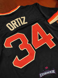Jersey Medias Rojas de Boston Red Sox Azul Ortiz #34 Edición Especial