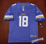 X Jersey Vikings de Minnesota Morado Jefferson #18
