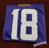 X Jersey Vikings de Minnesota Morado Jefferson #18