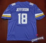 X Jersey Vikings de Minnesota Morado Jefferson #18
