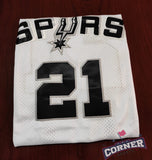 X Jersey San Antonio Spurs Blanca Retro Duncan #21
