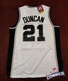 X Jersey San Antonio Spurs Blanca Retro Duncan #21