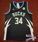 Jersey Milwaukee Bucks Negra Antetokoumpo #34