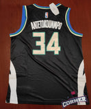 Jersey Milwaukee Bucks Negra Antetokoumpo #34