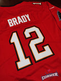 X Jersey Tampa Bay Buccaneers Roja Retro con Parche Super Bowl Brady #12